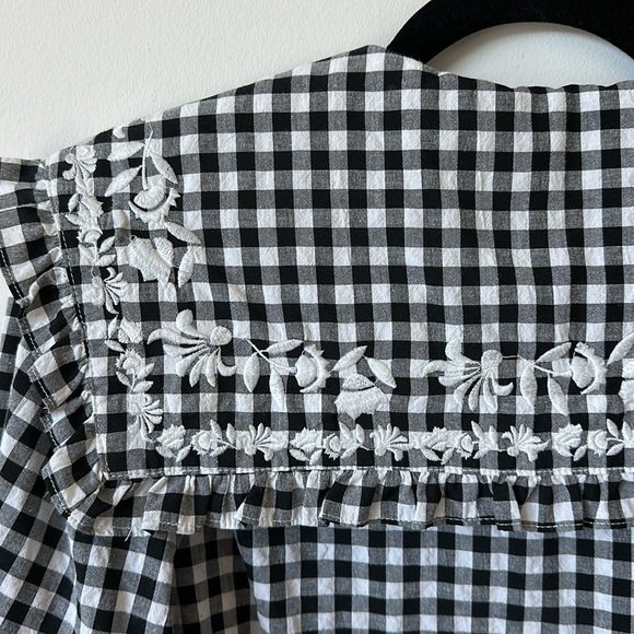 Warehouse Black and White Checkered Blouse - Picture 6 of 6